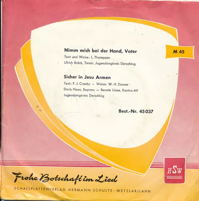 Frohe Botschaft im Lied - Nimm mich bei der Hand, Vater - Single 7" Vinyl 195/06