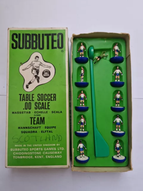 Vintage Subbuteo C100 Zombie Lw Ref 317 England Team Complete With Ref Box