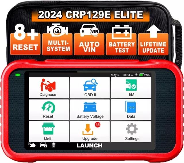 2024 Launch CRP129E Valise Diagnostic Auto OBD2 Scanner TPMS EPB SAS ABS FR