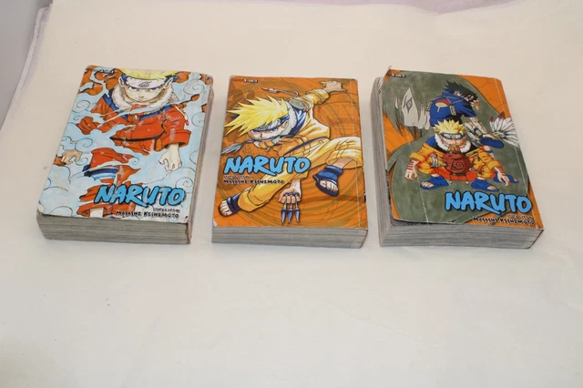 Lot of Naruto Manga Books Vizbig Omnibus 3-in-1 Volumes 1-9 English