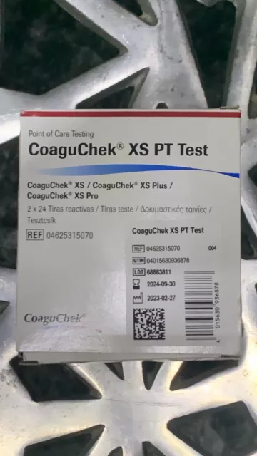 100% Original Coaguchek Teststreifen XS PT Test 2x24=48, MHD 30.09.2024 * OVP