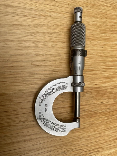 Moore and Wright Vintage Outside Micrometer 0 -1" No 961B with case