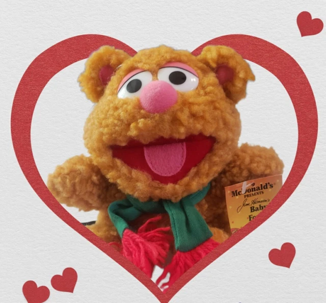 VINTAGE McDonalds Jim Henson Muppet Babies Plush Baby Fozzie Bear 1988 8"  TAG