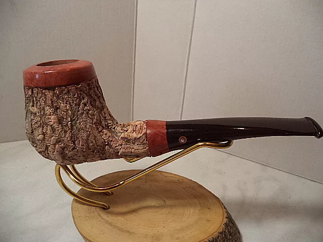 Pipa  pipe Tom Spanu  radica rivestita in sughero hand made in italy nuova new 8