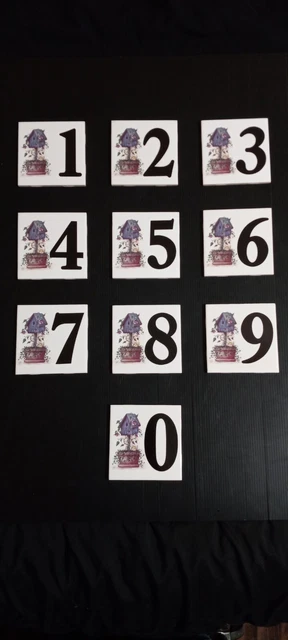 Interior/Exterior Decorative Ceramic Tiles 4"x 4" Home Address Numbers You Pick