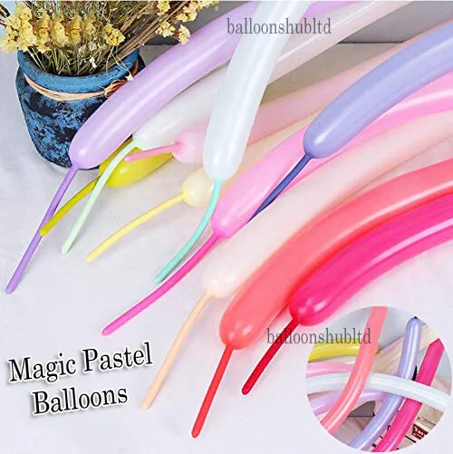Pastel Long Magic Balloons Different Color 260Q Latex Traditional Modelling