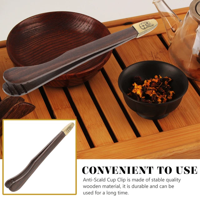 Kitchen Accessories Bamboo Tea Tongs Teacup Tongs Tweezers Metal Tweezers Clamp 6