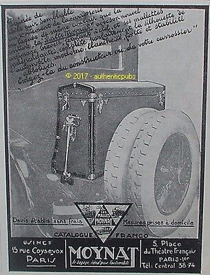amortisseur DUFAUX HUPMOBILE auto malle BARCLAY pub papier ILLUSTRATION 1927 