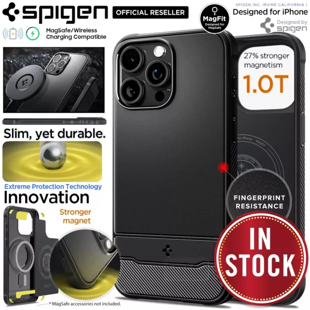 For Apple iPhone 15/ Pro Max Case SPIGEN Rugged Armor MagSafe Slim Light Cover