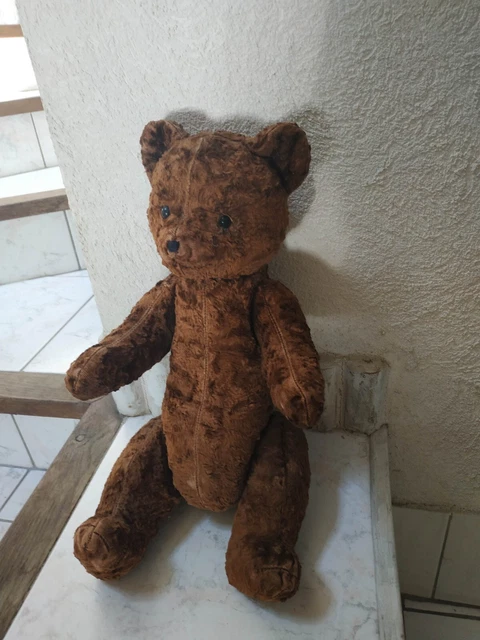 Jouet Ancien Et Rare - Ours En Peluche Noir Articulé - Vintage Berlin - Occasion