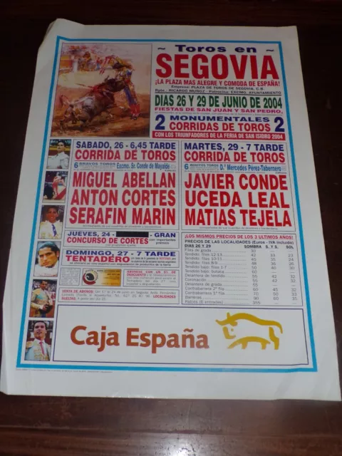 Affiche " Toros en Segovia - la plaza mas alegre y comoda de Espana " 2004