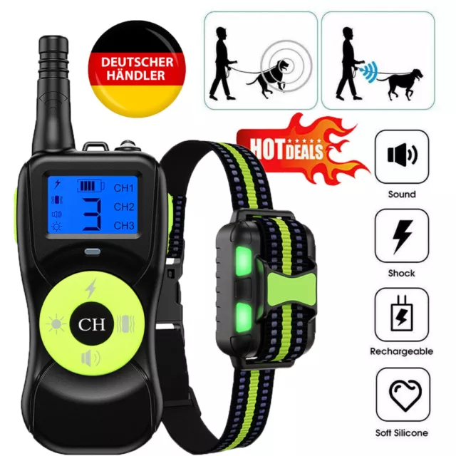 800m Antibell Hundehalsband Dog Training Erziehungshalsband Ton und Vibration 2