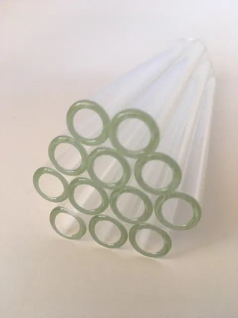 8” Long 16 PACK  12 mm OD 8 ID Glass Pyrex Blowing Tubes Straws 2 mm Thick Wall