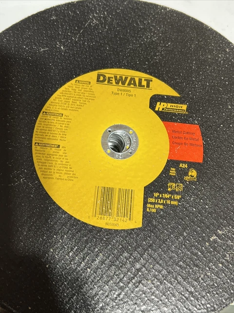 Lot of 12 DEWALT DW8005 10" x 7/64" x 5/8" Chop Saw Wheel Cutoff Wheels