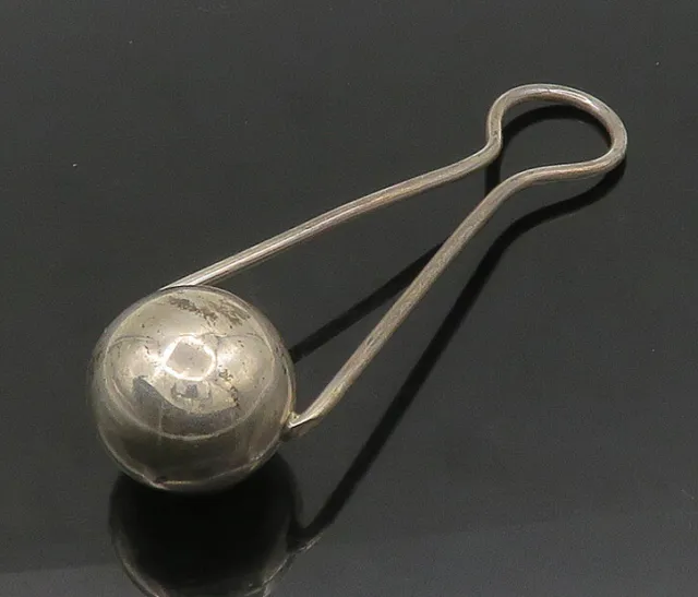 MEXICO 925 Sterling Silver - Vintage Shiny Baby Rattle Toy (RATTLES) - TR3034