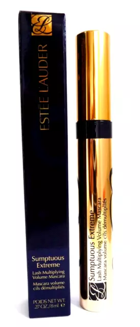 Estee Lauder üppige extreme Mascara schwarz 8ml volle Größe brandneu im Karton