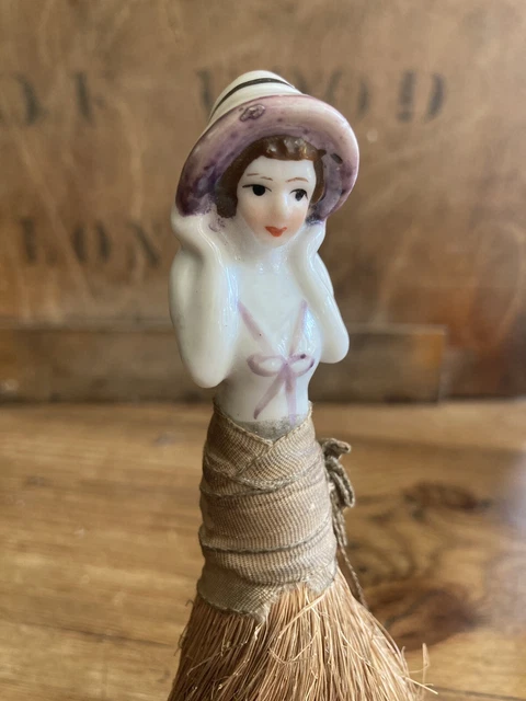 Antique Japanese 1920/30's China Doll Table Crumb Sweeper 5.5 Inches Tall Antique Japanese 1920/30's China Doll Table Crumb Sweeper 5.5 Inches Tall