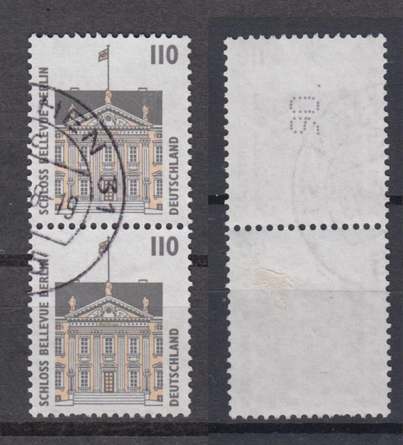 Bund 1935 RM senkrechtes Paar mit gerader neuer Nummer SWK 110 Pf gestempelt
