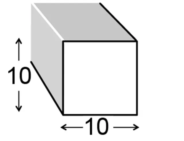 Raw Aluminium Solid Square Bar Rod 6MM 8MM 10MM 12MM Sizes