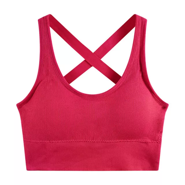 Yoga Tank Tops Women Fitness Crop Top Shockproof Sports Bras Training Sleeve BAZ