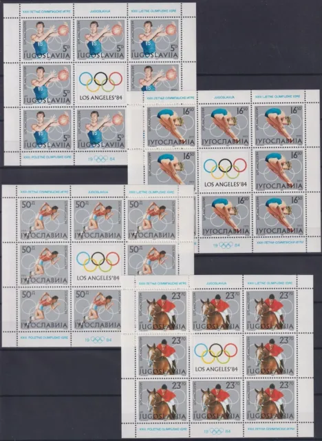 Jugoslawien 2048-2051 postfrisch als Kleinbögen, Olympische Spiele #NE589