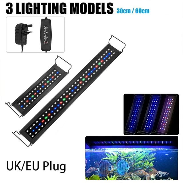 Lámpara de iluminación de acuario plantas iluminación superior tanque de peces luz LED