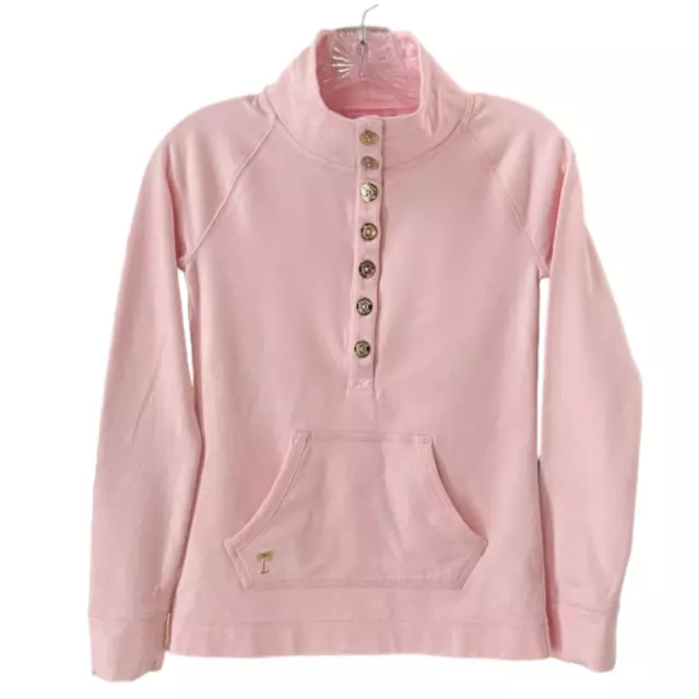 Lilly Pulitzer Captain Popover Paradise Pink Women's Size XXS Sweatshirt Pockets