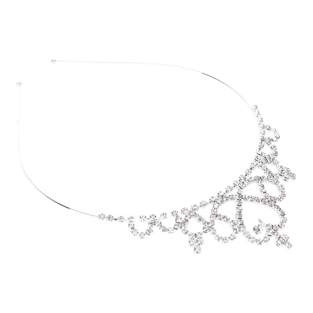 Fascia da testa bambina ballo di nozze cristallo strass principessa corona regalo