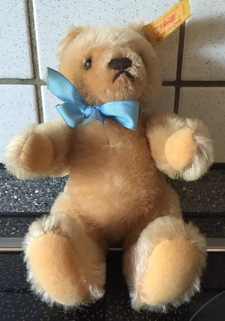 SCHÖNER ORIGINALER STEIFF TEDDYBÄR 18 CM Nr: 001154 1991/93 GUTER ZUSTAND