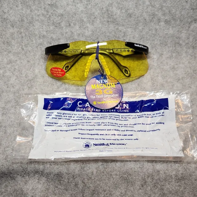 Smith & Wesson Mini Magnum Safety Glasses with Yellow Lens ANSI Z87 Child Size
