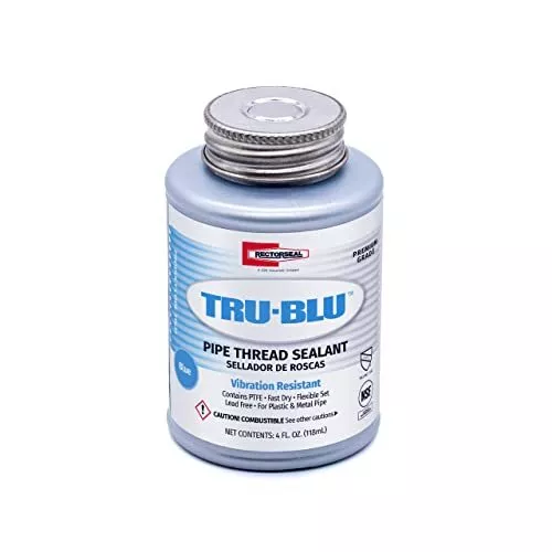 Rectorseal 31631 1/4 Pint Brush Top Tru-BluÂ Pipe Thread Sealant  Blue