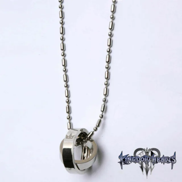 NEW Kingdom Hearts 2 Crown Rotating Ring Pendant Key Blade Necklace Hot