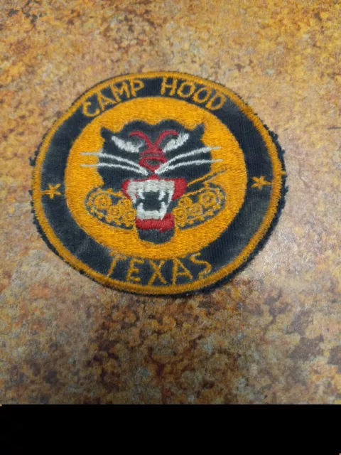 WW 2 US Army Camp Hood Texas Tank Destroyer Twill Patch WW 2 US Army Camp Hood Texas Tank Destroyer Twill Patch