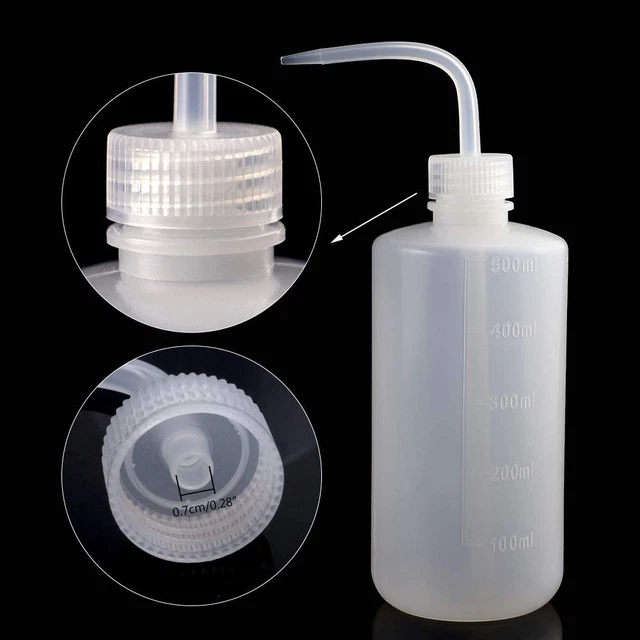 6 pz Bottiglia di lavaggio laboratorio bottiglie con copione 500 ml LDPE per una
