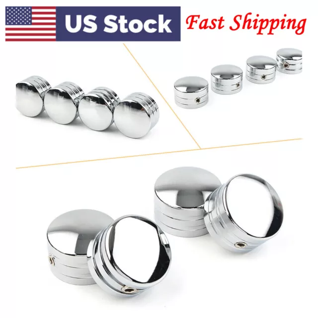 4pcs Chrome Spark Plug Head Bolt Cap Cover Plug For Harley Twin Cam 1999-2017