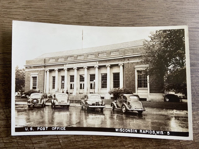 US Post Office, Wisconsin Rapids, WI, Real Photo Vintage Postcard - RPPC