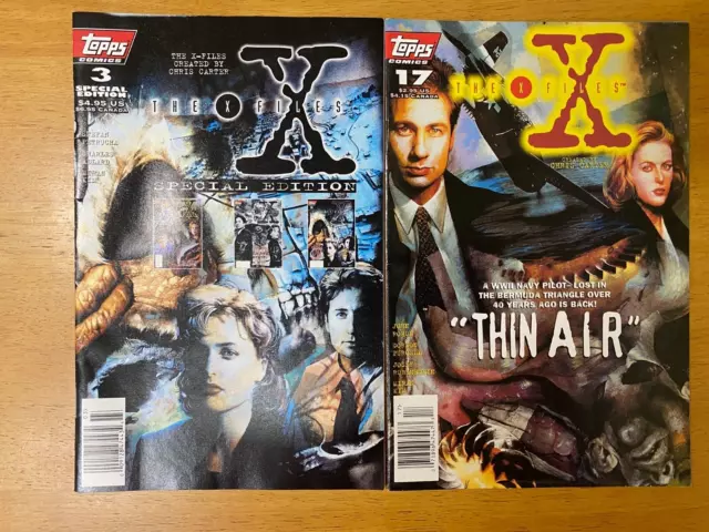 The X-Files # 3 & #17 Topps Comics Issue Comic Book Special Editions