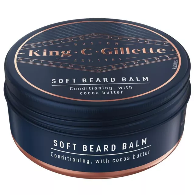 Bálsamo de barba suave King C. Gillette para hombre peinado nutritivo cuidado de la piel LeaveIn