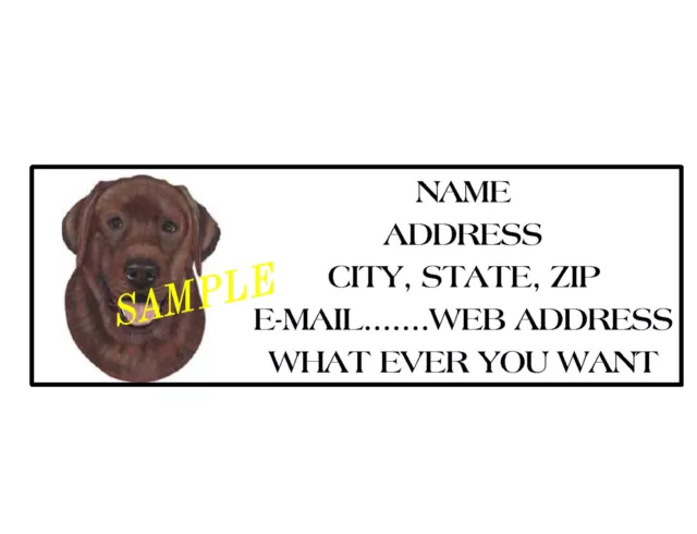 Chocolate  Lab Address Labels Cool!!! #1