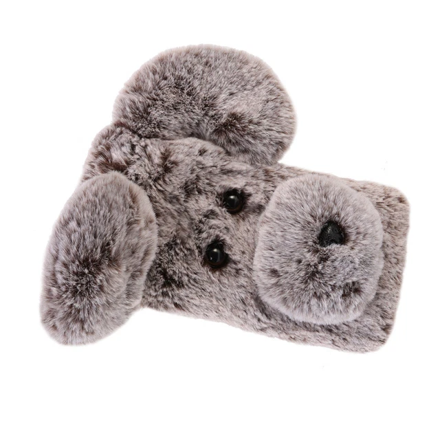 Coque pour téléphone à motifs en peluche douce Mignon hiver de mode Garder 3