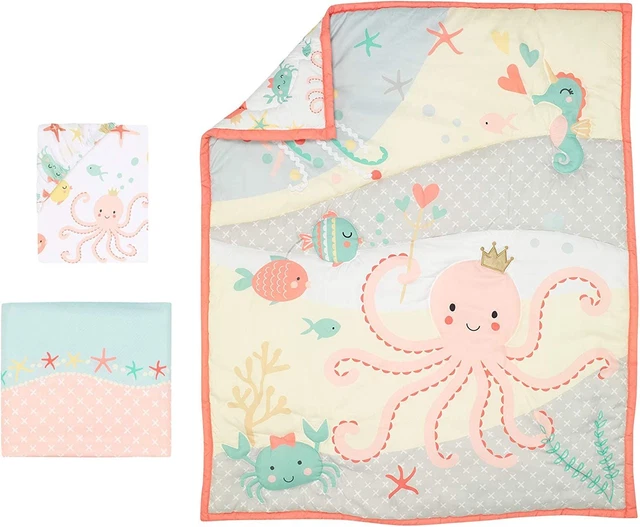 Bedtime Originals Ocean Mist 3Piece Crib Bedding Set, 52x28 Inch, Multicolor Bedtime Originals Ocean Mist 3Piece Crib Bedding Set, 52x28 Inch, Multicolor