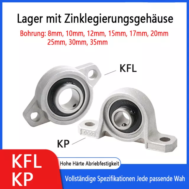 Lagerbock Kugellager Wälzlager Stehlager Flanschlager Welle CNC Gehäuselager