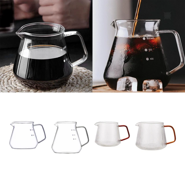 Carafe en verre borosilicaté verser sur une cafetière pour le bureau à