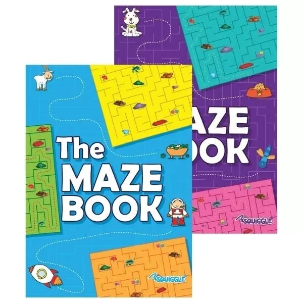 A4 Mazes Puzzle Book - Activity Books Fun Colouring Kids Childrens Single Book
