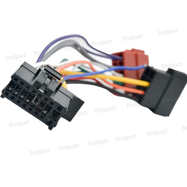 For New PIONEER 16Pins to ISO Car Radio Stereo Power Harness Adapter Wire Loom