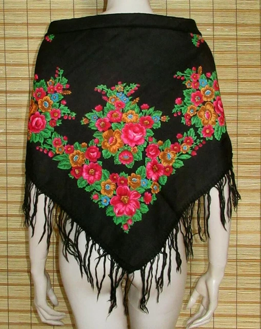 PANNO COSTUME COLORATO - SPALLINE - LANA/POL.  - VINTAGE - 80 cm x 80 cm