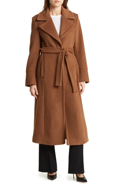 NWT DONNA KARAN NEW YORK WOMENS Notch Collar Wool Blend Coat VICUNA SIZE 10