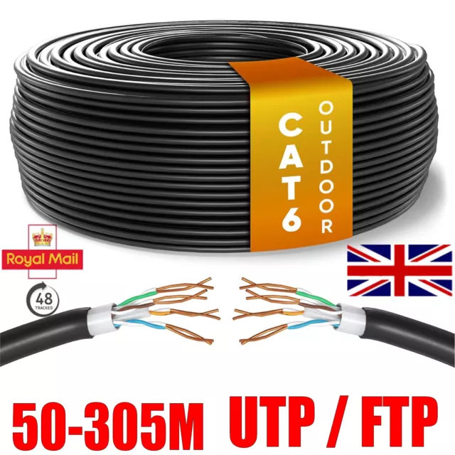 50-305M RJ45 Cat5e-Cat6 Ethernet Network IN/OUTDOOR FTP UTP Roll Cable Lead Lot