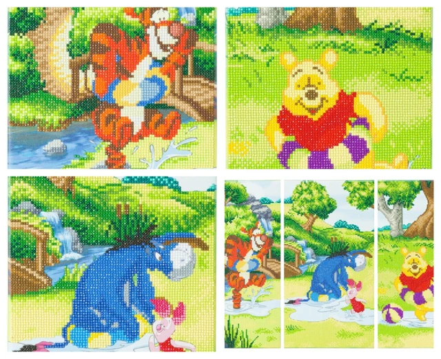 Craft Buddy Kristall Kunst Kit, Diamantmalerei, Disney Triptychon 40 x 22 cm - WÄHLEN