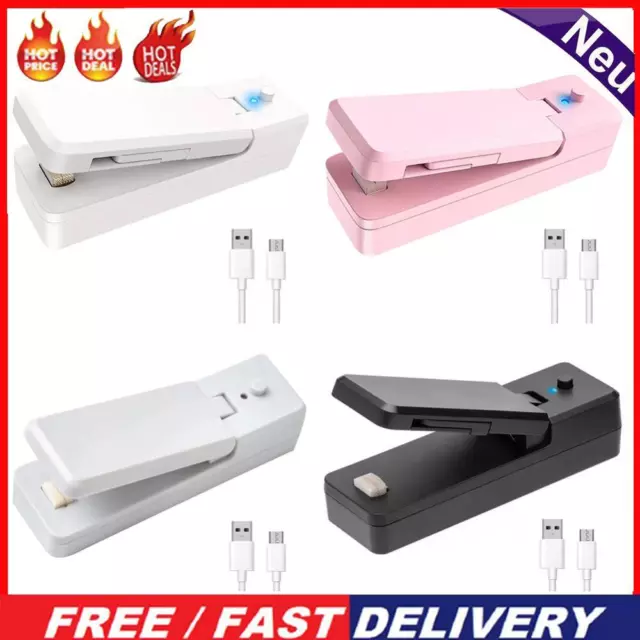 Mini Food Sealer Handheld Portable Sealing Machine with Cutter for Plastic Bags